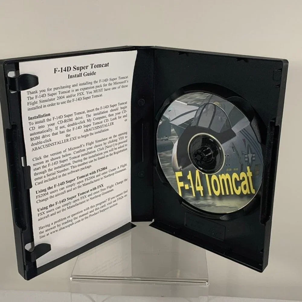 Abacus Microsoft Flight Simulator F-14D Super Tomcat PC FSX, ALL INSERTS Game